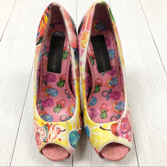 CLEARANCE Latisha Wood Just Fab Sweets For My Sweet Candy High Heels Size 7 - Picture 12 of 16